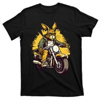 Cool Rabbit Motorcycle Rider Wild Hare Biker T-Shirt