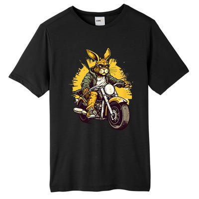 Cool Rabbit Motorcycle Rider Wild Hare Biker Tall Fusion ChromaSoft Performance T-Shirt