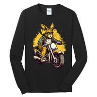 Cool Rabbit Motorcycle Rider Wild Hare Biker Tall Long Sleeve T-Shirt