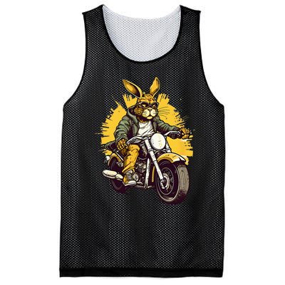 Cool Rabbit Motorcycle Rider Wild Hare Biker Mesh Reversible Basketball Jersey Tank