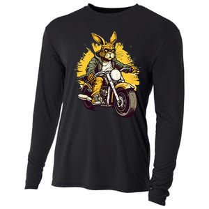 Cool Rabbit Motorcycle Rider Wild Hare Biker Cooling Performance Long Sleeve Crew