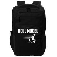 Cool Roll Model Funny Handicapped Person Wheelchair Impact Tech Backpack