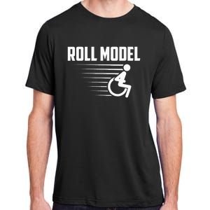 Cool Roll Model Funny Handicapped Person Wheelchair Adult ChromaSoft Performance T-Shirt