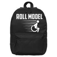 Cool Roll Model Funny Handicapped Person Wheelchair 16 in Basic Backpack