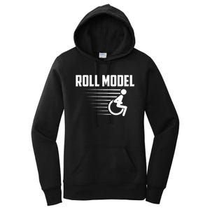 Cool Roll Model Funny Handicapped Person Wheelchair Women's Pullover Hoodie