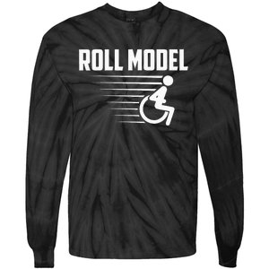 Cool Roll Model Funny Handicapped Person Wheelchair Tie-Dye Long Sleeve Shirt