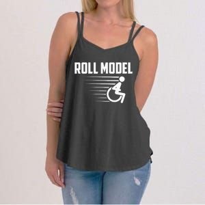 Cool Roll Model Funny Handicapped Person Wheelchair Women's Strappy Tank