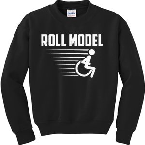 Cool Roll Model Funny Handicapped Person Wheelchair Kids Sweatshirt