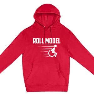 Cool Roll Model Funny Handicapped Person Wheelchair Premium Pullover Hoodie