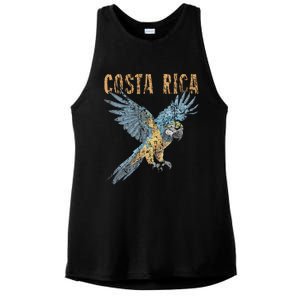 Costa Rica Macaw Pura Vida Animals Nature Pura Vida Ladies PosiCharge Tri-Blend Wicking Tank