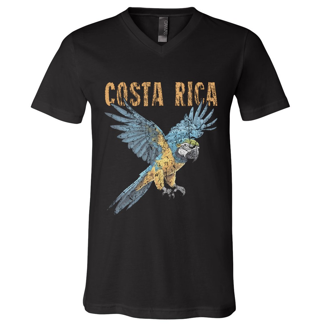 Costa Rica Macaw Pura Vida Animals Nature Pura Vida V-Neck T-Shirt