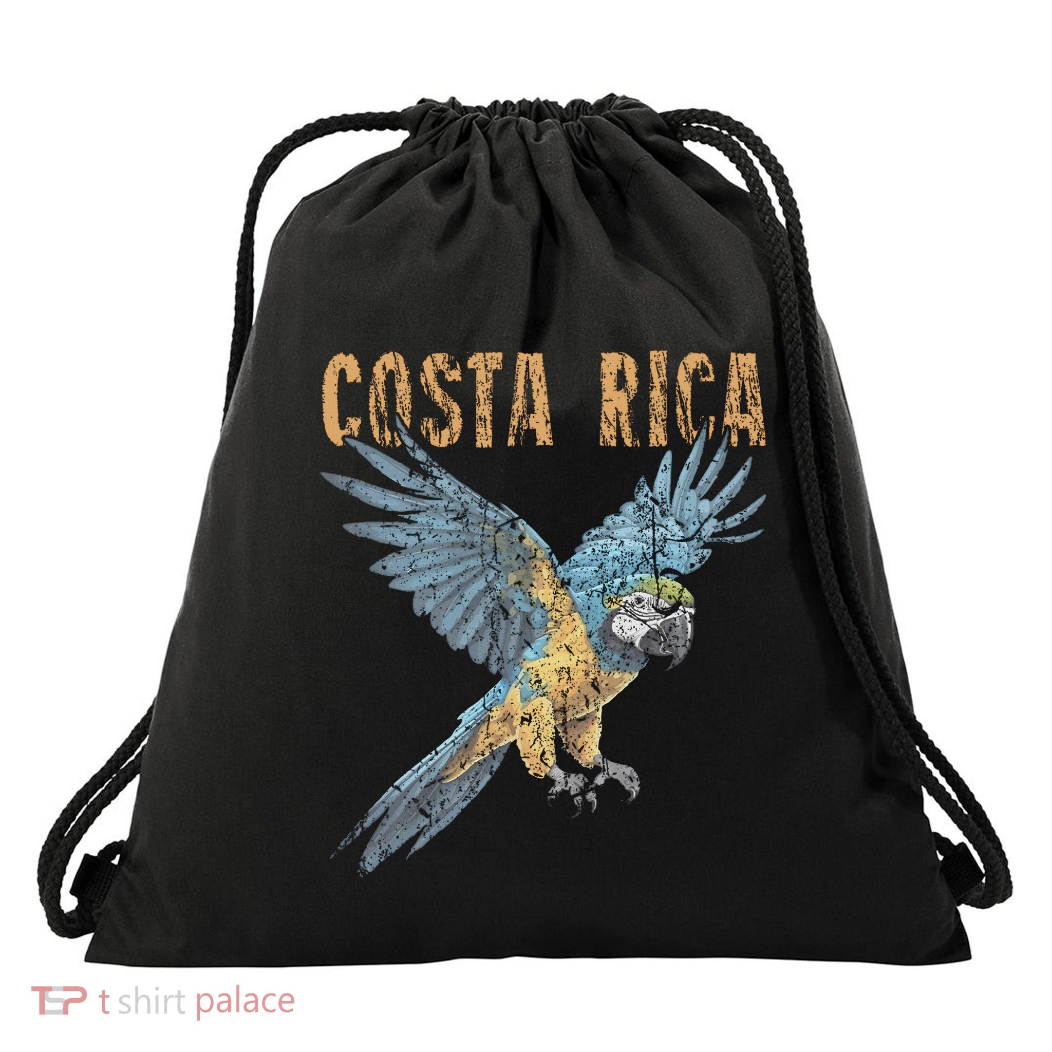 Costa Rica Macaw Pura Vida Animals Nature Pura Vida Drawstring Bag
