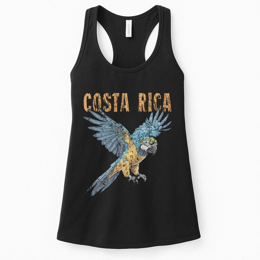 Costa Rica Macaw Pura Vida Animals Nature Pura Vida Womens Tank Top