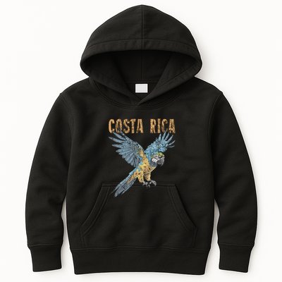 Costa Rica Macaw Pura Vida Animals Nature Pura Vida Kids Hoodie