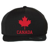 Canada Red Maple Leaf Flag Canada Day Wool Snapback Cap