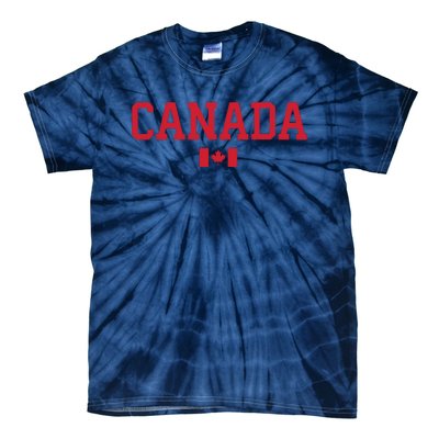 Canada Red Maple Leaf Flag Canada Day Tie-Dye T-Shirt