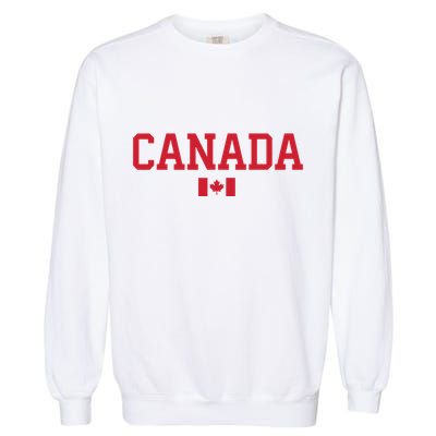 Canada Red Maple Leaf Flag Canada Day Garment-Dyed Sweatshirt