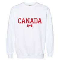Canada Red Maple Leaf Flag Canada Day Garment-Dyed Sweatshirt
