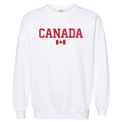 Canada Red Maple Leaf Flag Canada Day Garment-Dyed Sweatshirt