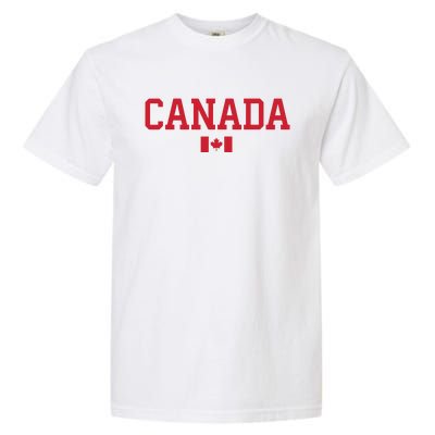 Canada Red Maple Leaf Flag Canada Day Garment-Dyed Heavyweight T-Shirt