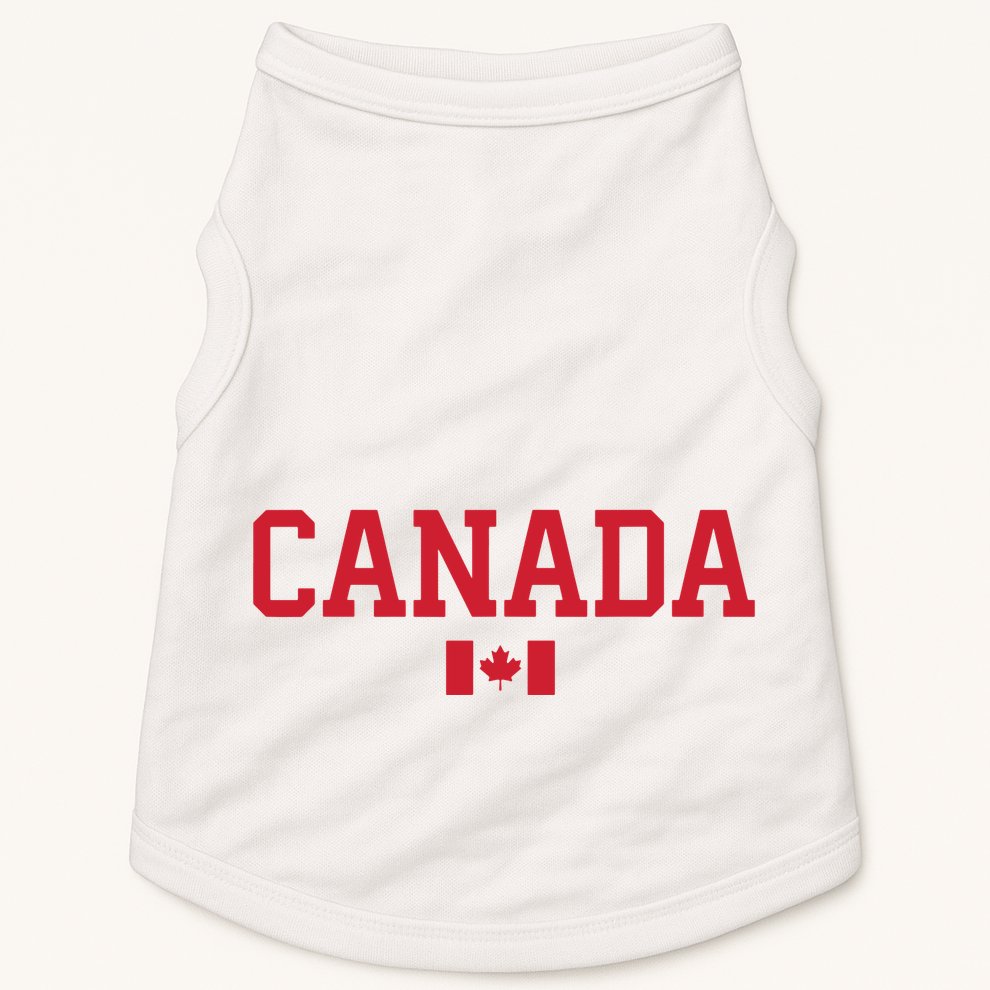 Canada Red Maple Leaf Flag Canada Day Doggie Tank