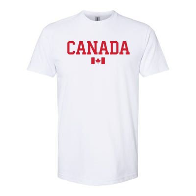 Canada Red Maple Leaf Flag Canada Day Softstyle® CVC T-Shirt