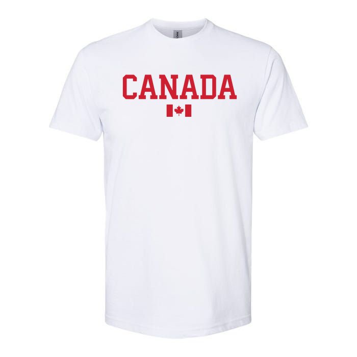 Canada Red Maple Leaf Flag Canada Day Softstyle CVC T-Shirt