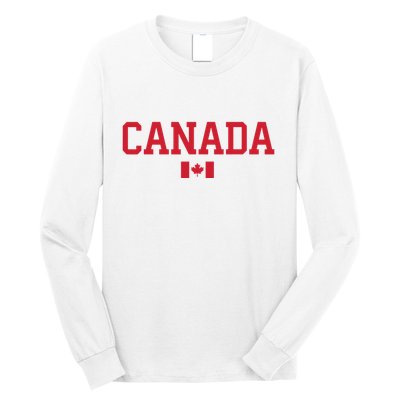 Canada Red Maple Leaf Flag Canada Day Long Sleeve Shirt