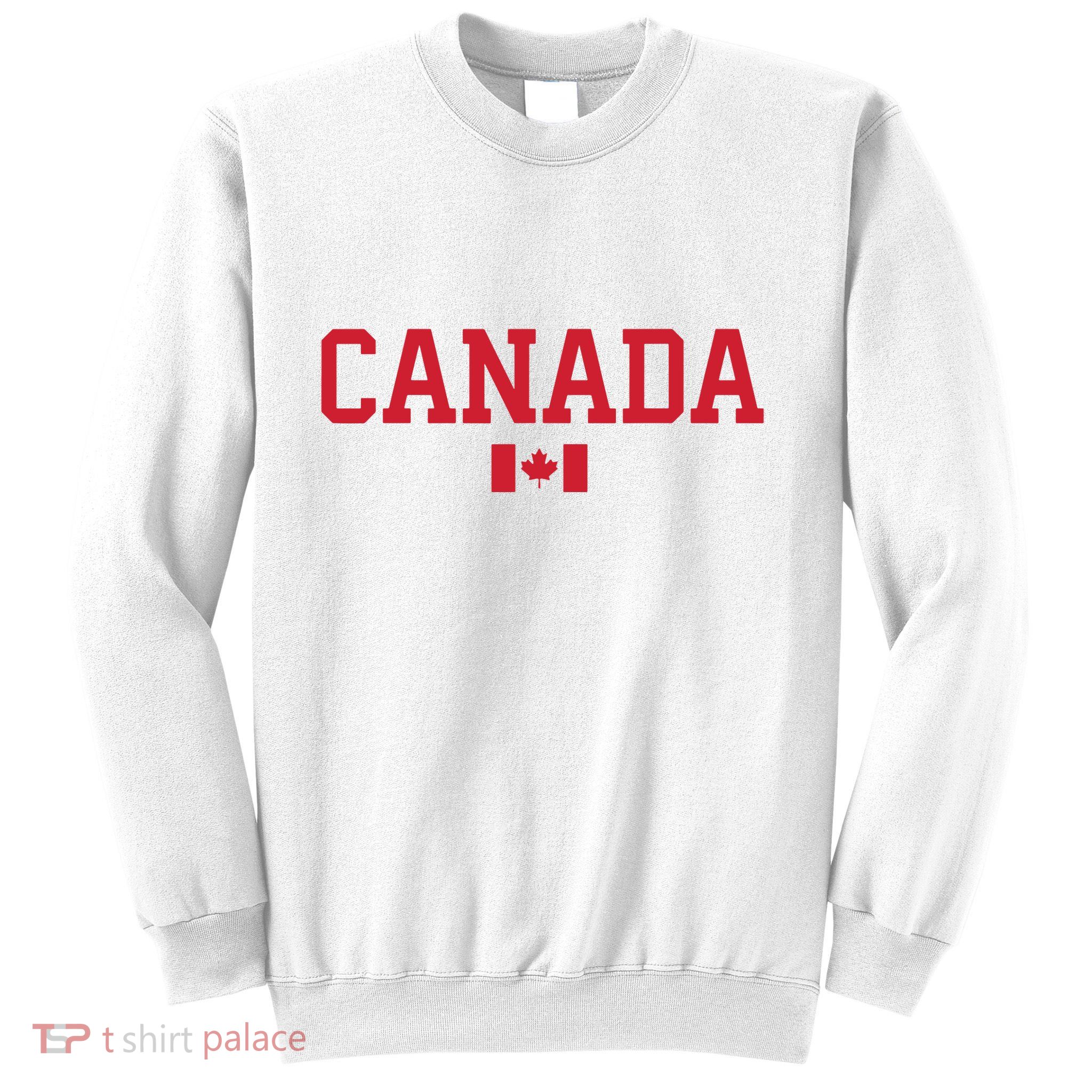 Canada Red Maple Leaf Flag Canada Day Sweatshirt