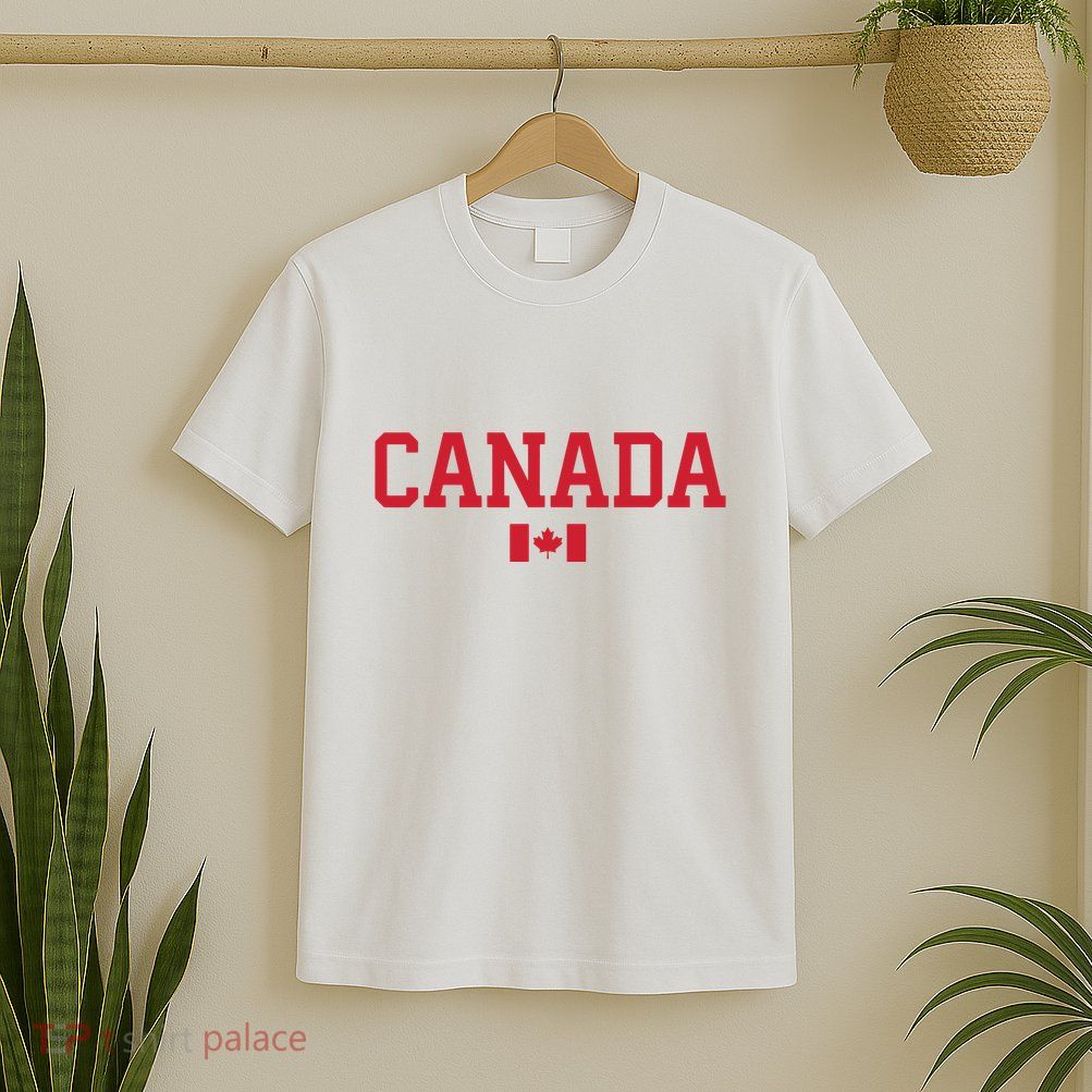Canada Red Maple Leaf Flag Canada Day T-Shirt