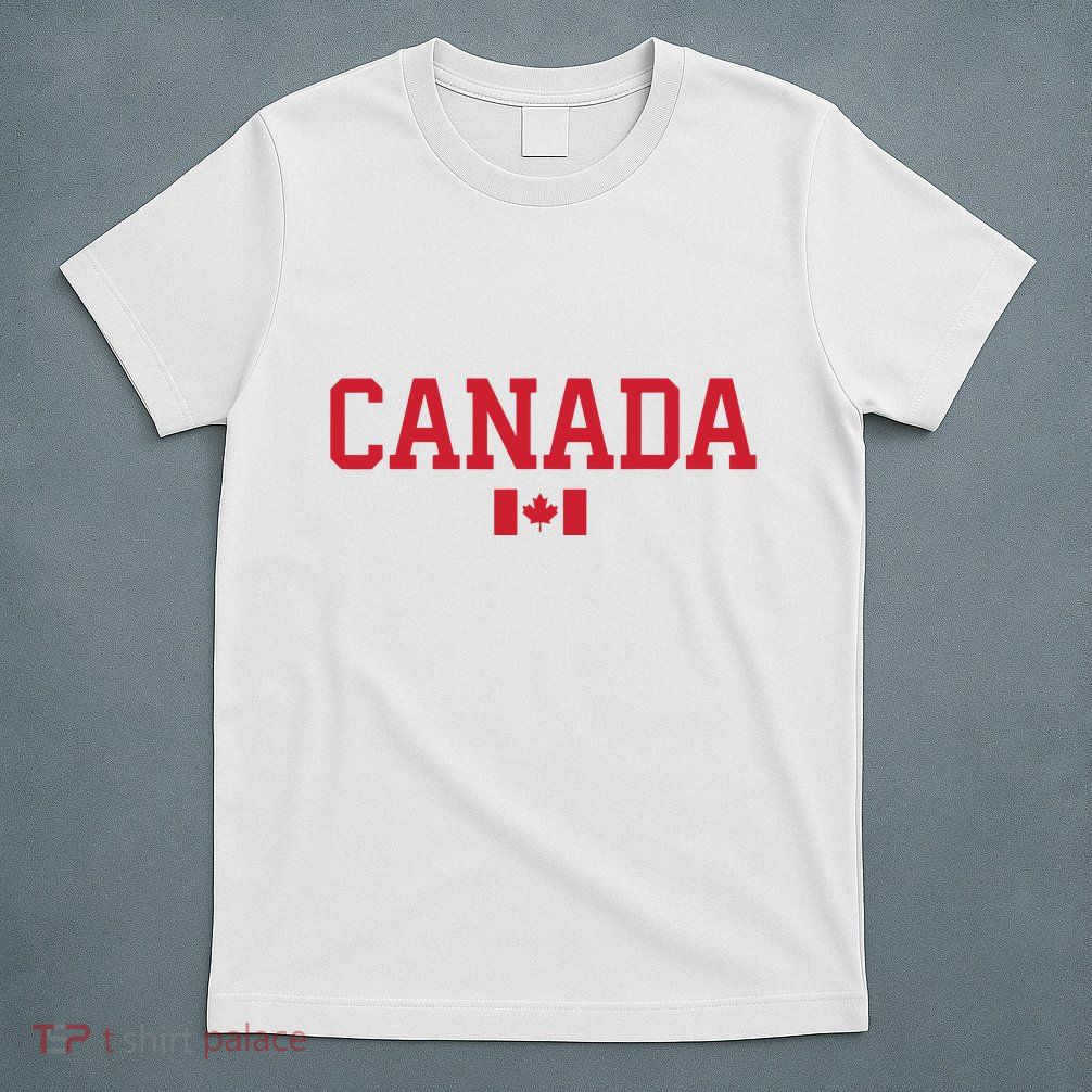 Canada Red Maple Leaf Flag Canada Day T-Shirt