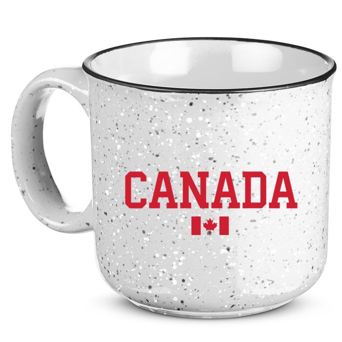 Canada Red Maple Leaf Flag Canada Day 15oz Campfire Ceramic Mug