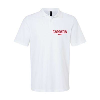 Canada Red Maple Leaf Flag Canada Day Softstyle Adult Sport Polo