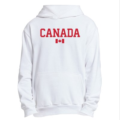 Canada Red Maple Leaf Flag Canada Day Urban Pullover Hoodie