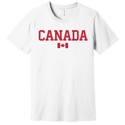 Canada Red Maple Leaf Flag Canada Day Premium T-Shirt