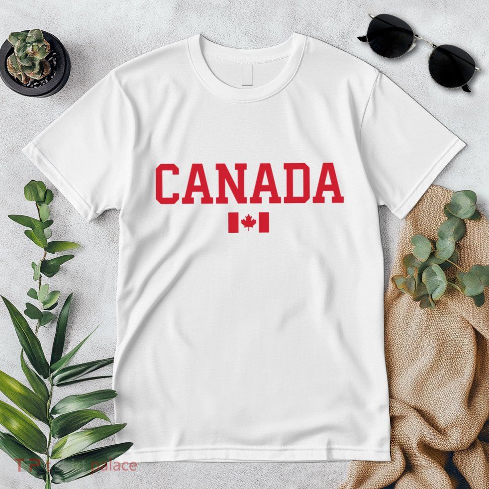 Canada Red Maple Leaf Flag Canada Day Premium T-Shirt
