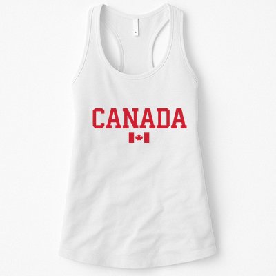 Canada Red Maple Leaf Flag Canada Day Womens Tank Top