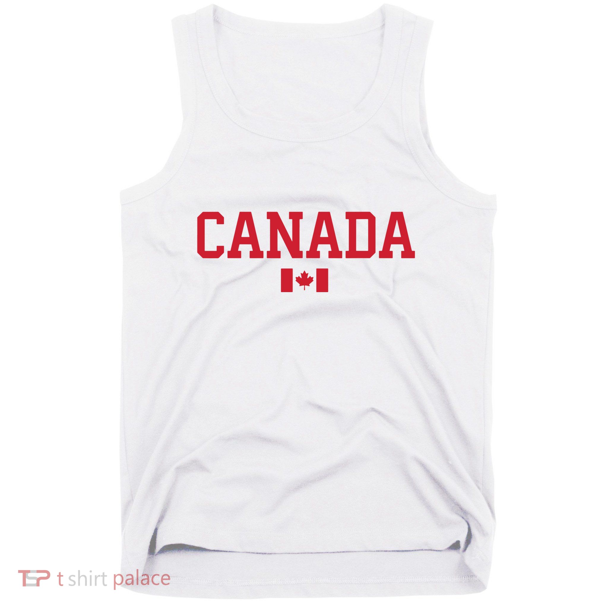 Canada Red Maple Leaf Flag Canada Day Tank Top