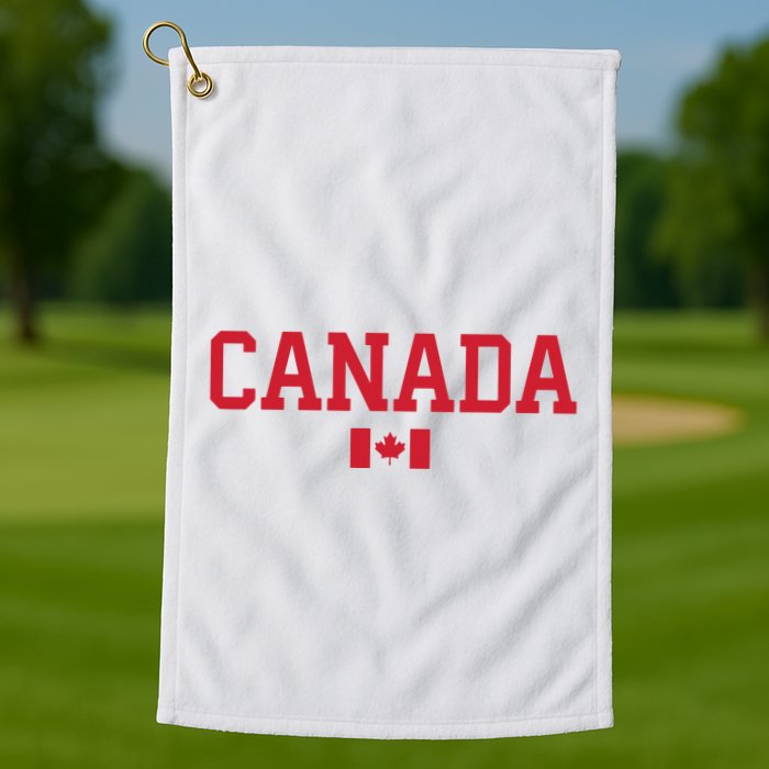 Canada Red Maple Leaf Flag Canada Day Golf Towel