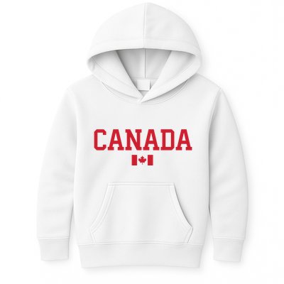 Canada Red Maple Leaf Flag Canada Day Kids Hoodie