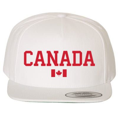 Canada Red Maple Leaf Flag Canada Day Wool Snapback Cap