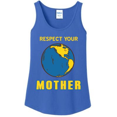 Cool Retro Mother Earth Respect Your Mother Gift Present Great Gift Ladies Essential Tank