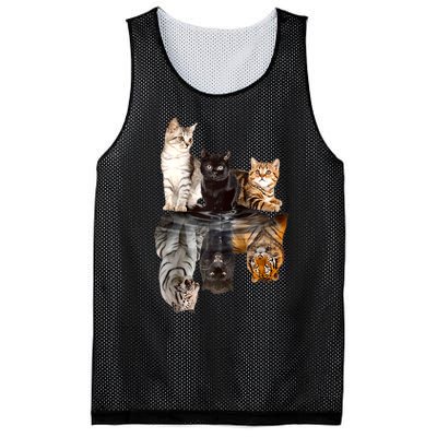 Cats Reflection Mirror Cheetah Iger Puma Cat & Animal Lover Raglan Baseball Mesh Reversible Basketball Jersey Tank