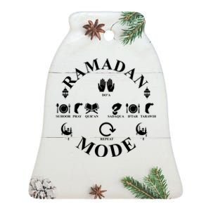 Cool Ramadan Mode Ceramic Bell Ornament