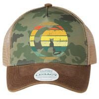 Cat Retro Moon Sunset Legacy Tie Dye Trucker Hat