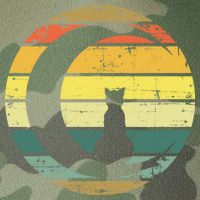 Cat Retro Moon Sunset Legacy Tie Dye Trucker Hat