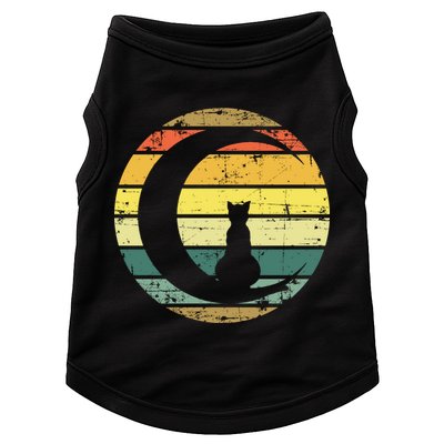 Cat Retro Moon Sunset Doggie Tank