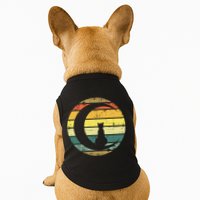Cat Retro Moon Sunset Doggie Tank
