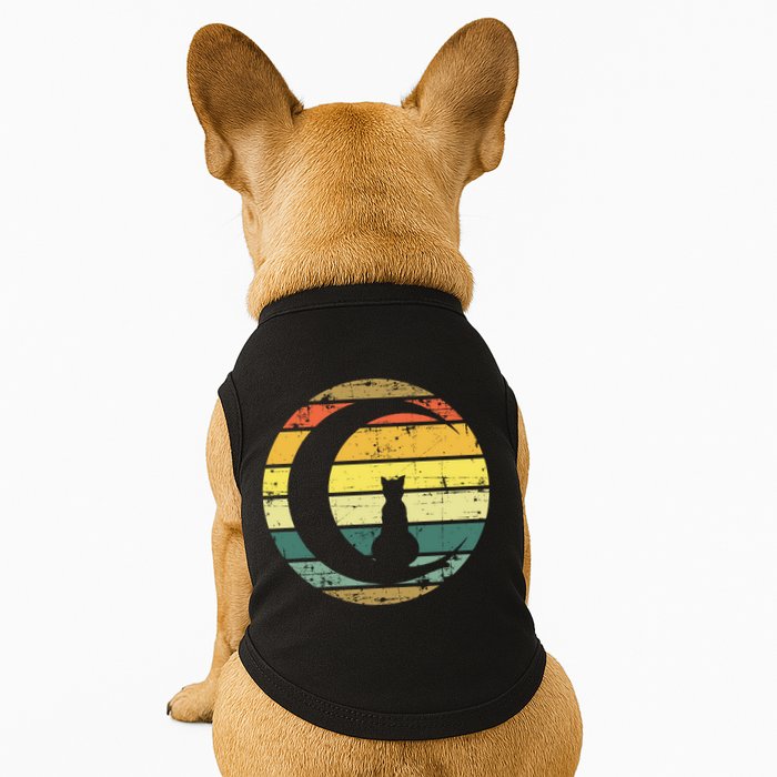 Cat Retro Moon Sunset Doggie Tank
