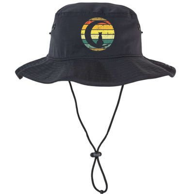 Cat Retro Moon Sunset Bucket Hat